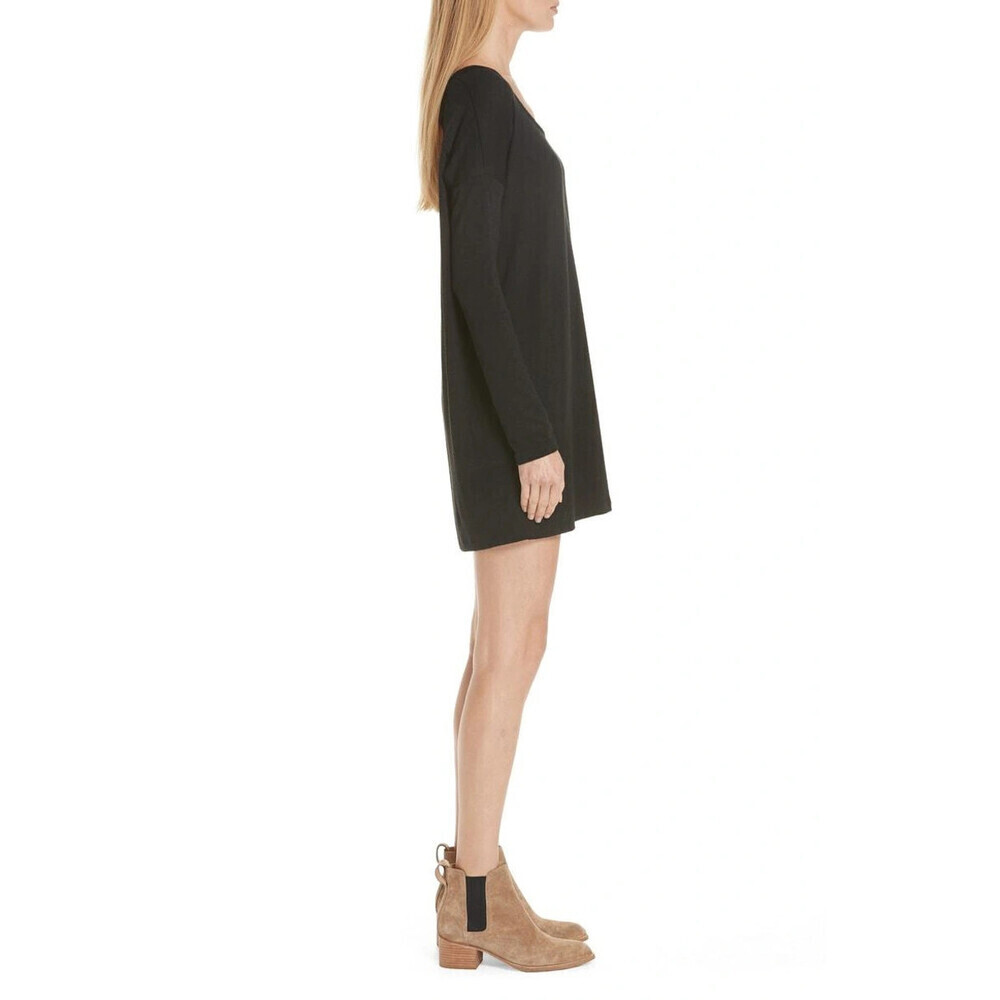 Rag & Bone Women's Long Sleeve Knit Cutout Back Tunic Dress In Black Size S - Picture 7 of 13